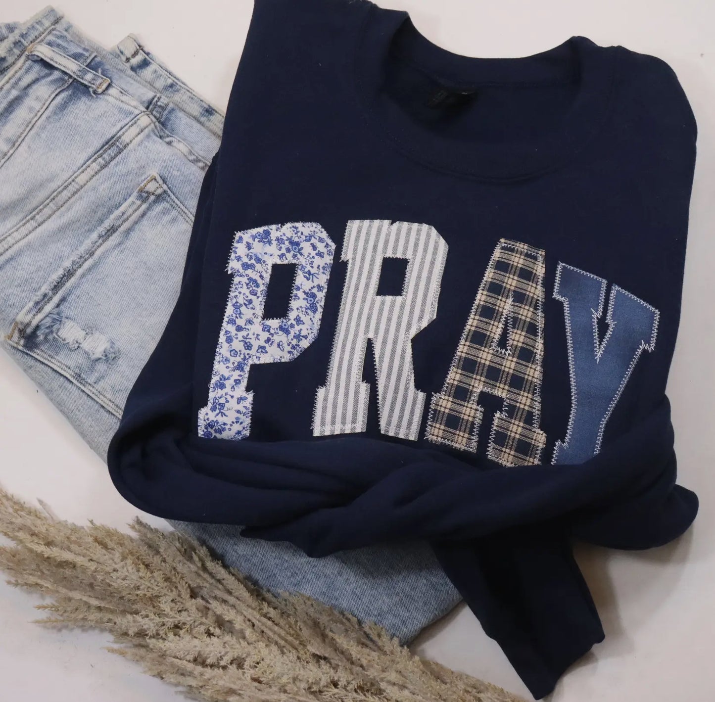 Pray Embroidered Sweater