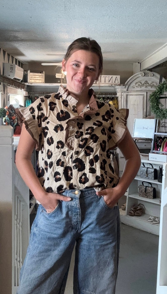 Olivia Animal Print Top
