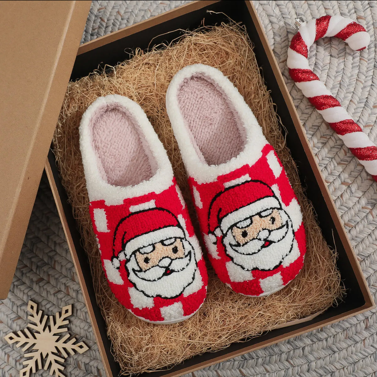 Santa Plaid Slippers