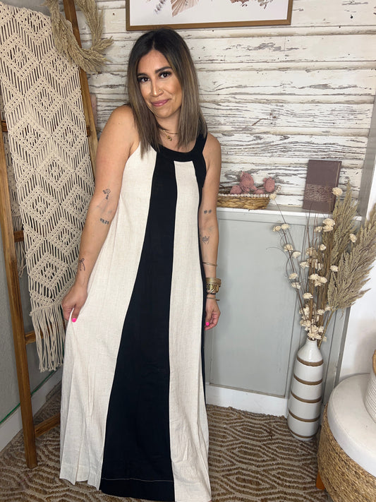 Aleah Color Block Maxi Dress