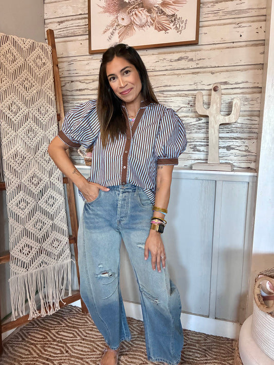 Cali Striped Blouse