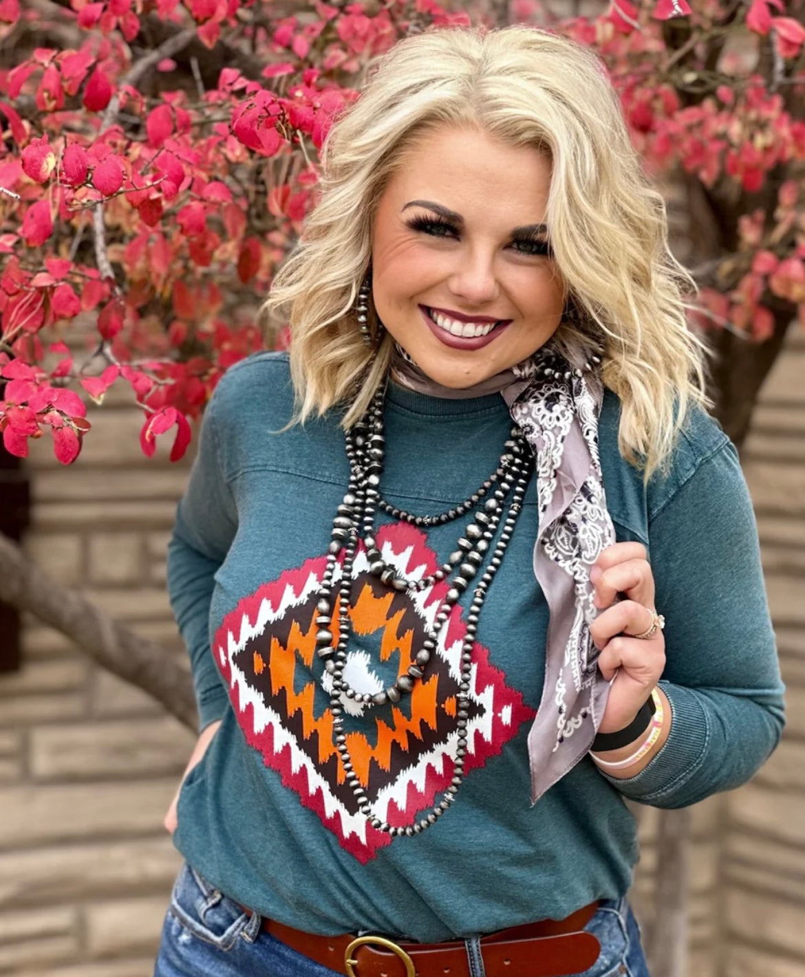 Cheyenne Aztec Emerald Long Sleeve