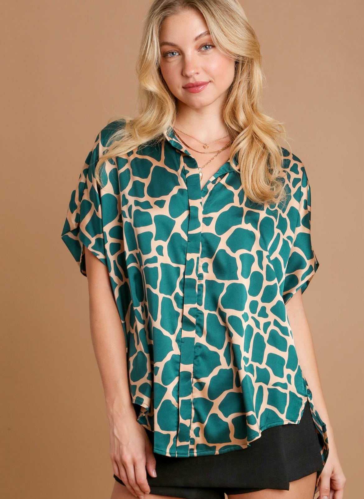 Emerald Button Down Top