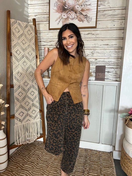 Let’s Get Western Suede Vest