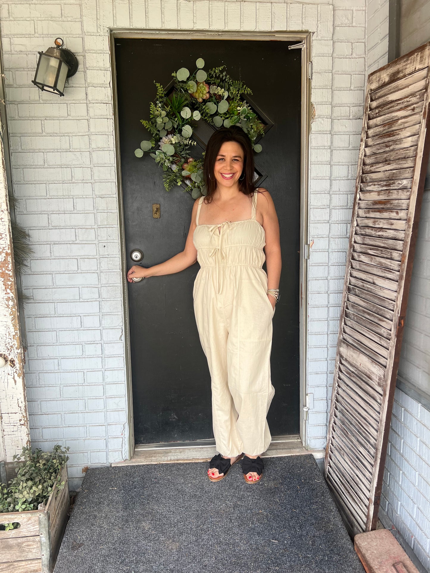 Spaghetti Strap Jogger Jumpsuit