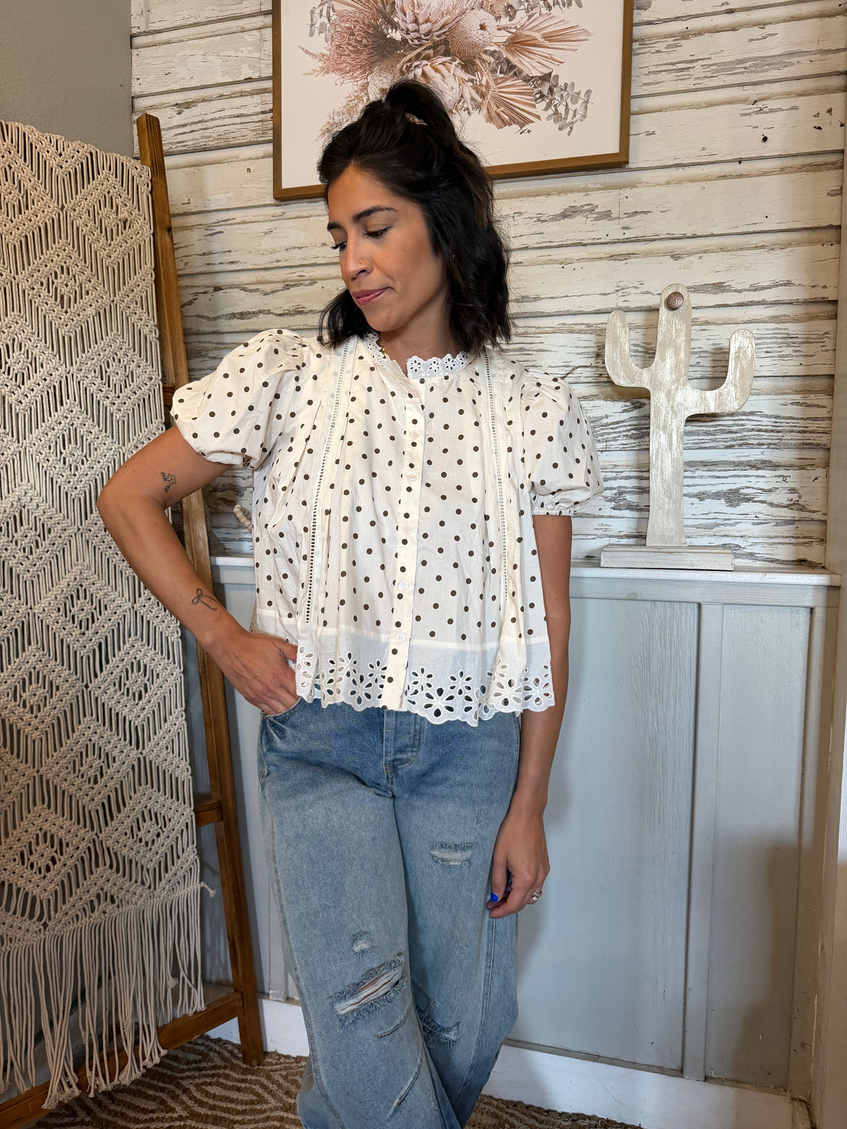 Annie Polka Dot Blouse