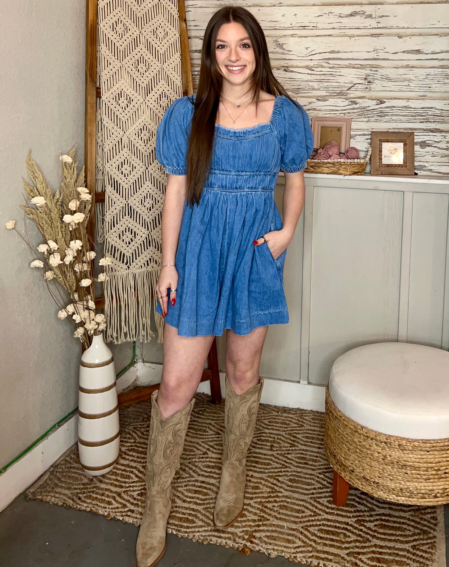 Lucy Denim Romper