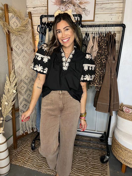 Jasmine Embroidered Top