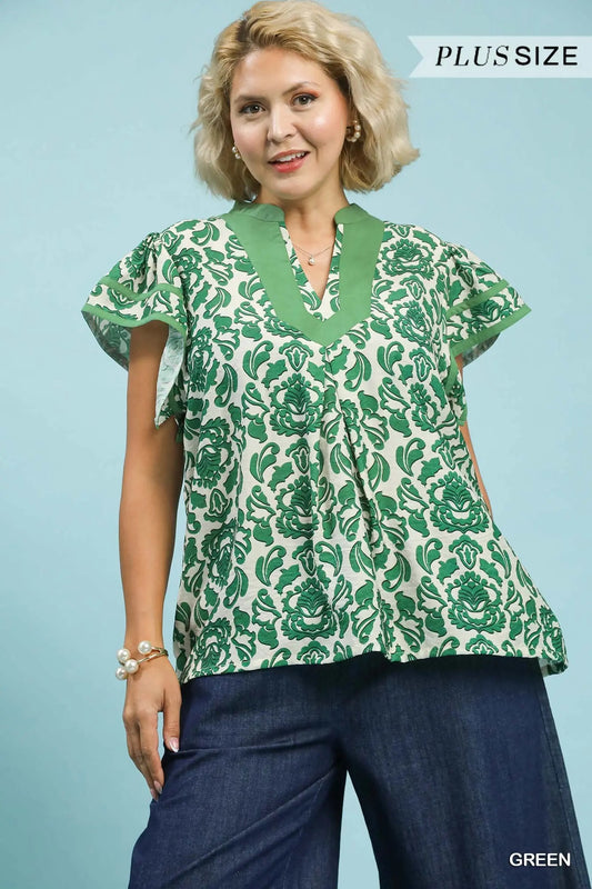 Maren Floral Curvy Top