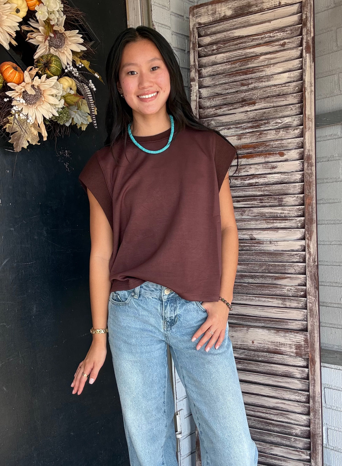 Rebecca half sleeve top