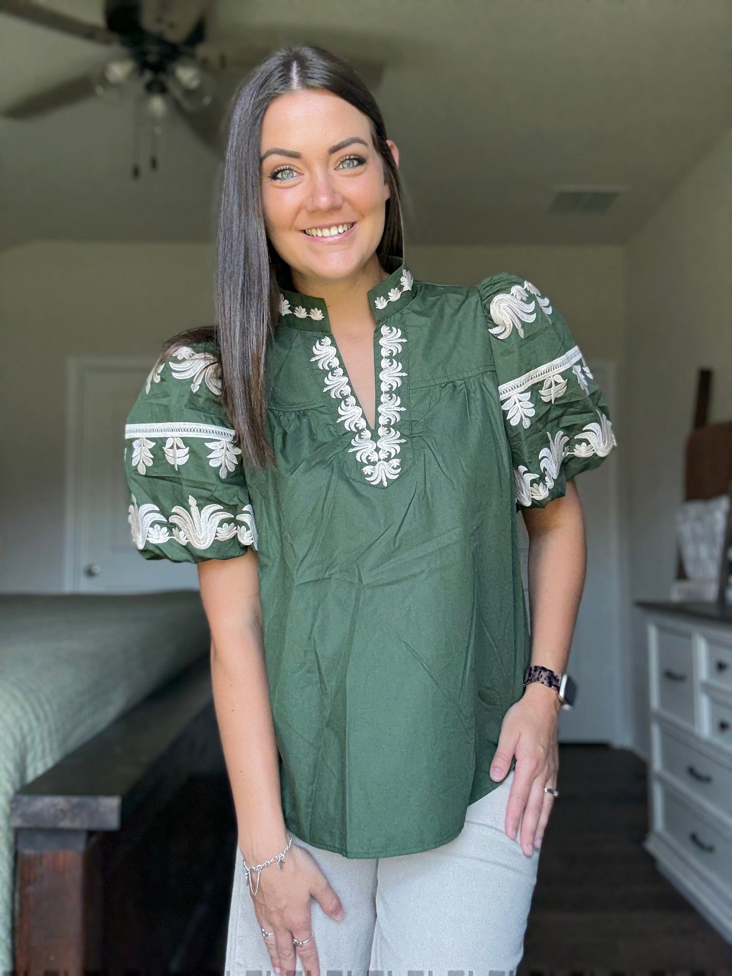 Jasmine Embroidered Top