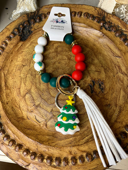 Christmas Wristlet Keychains