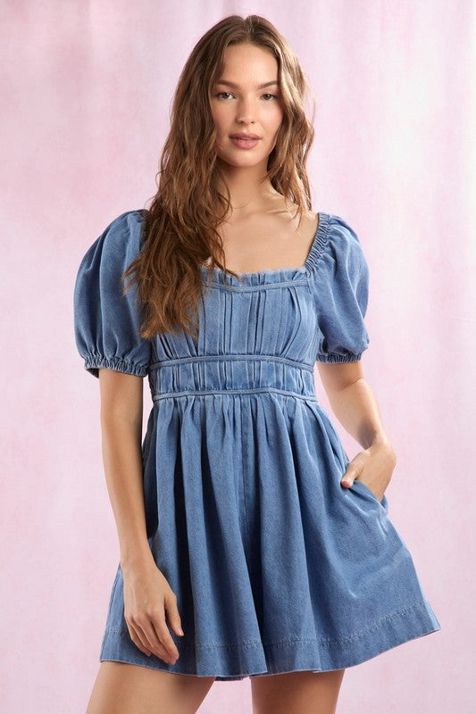 Lucy Denim Romper