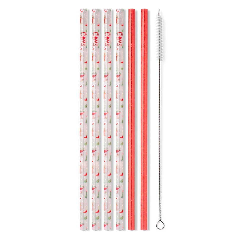 Christmas Reusable Straw Set