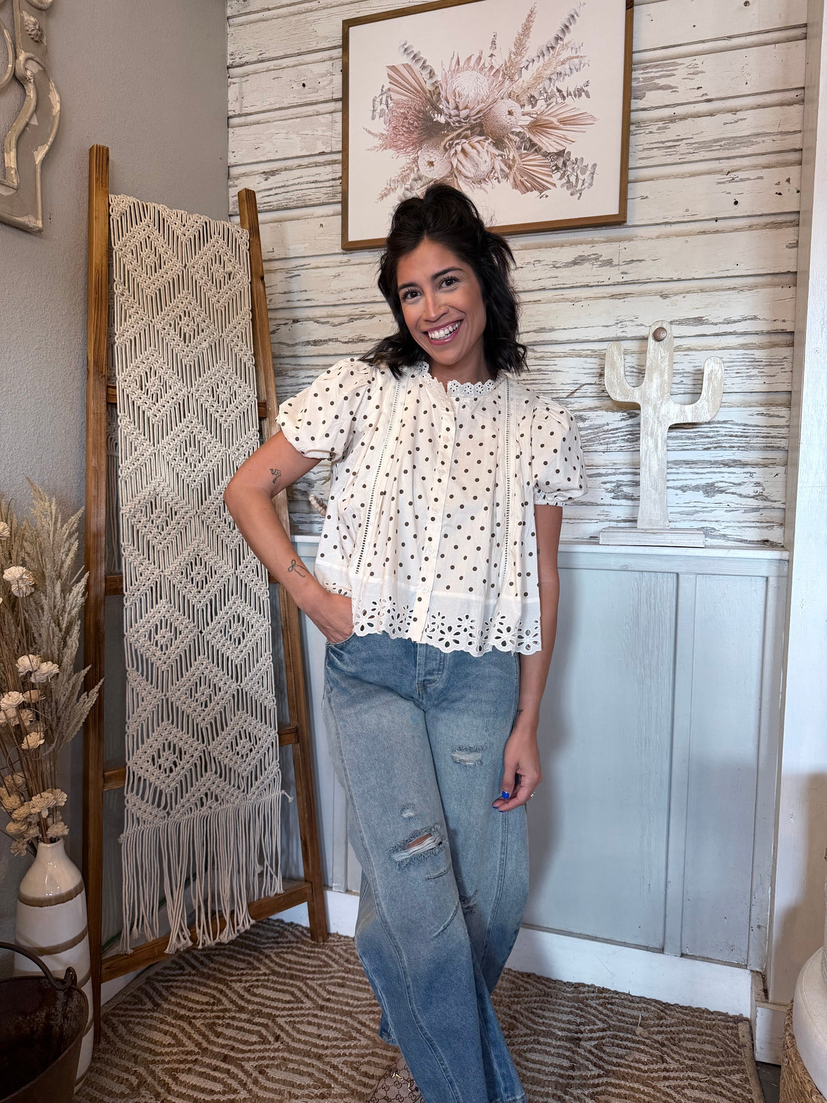 Annie Polka Dot Blouse