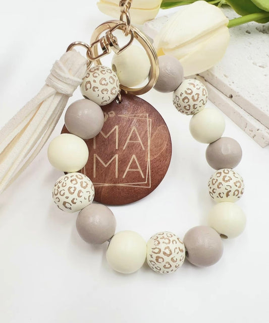 Woodbeaded Mama Wristlet