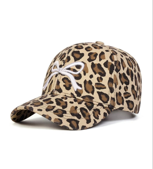 Leopard Hat with Bow