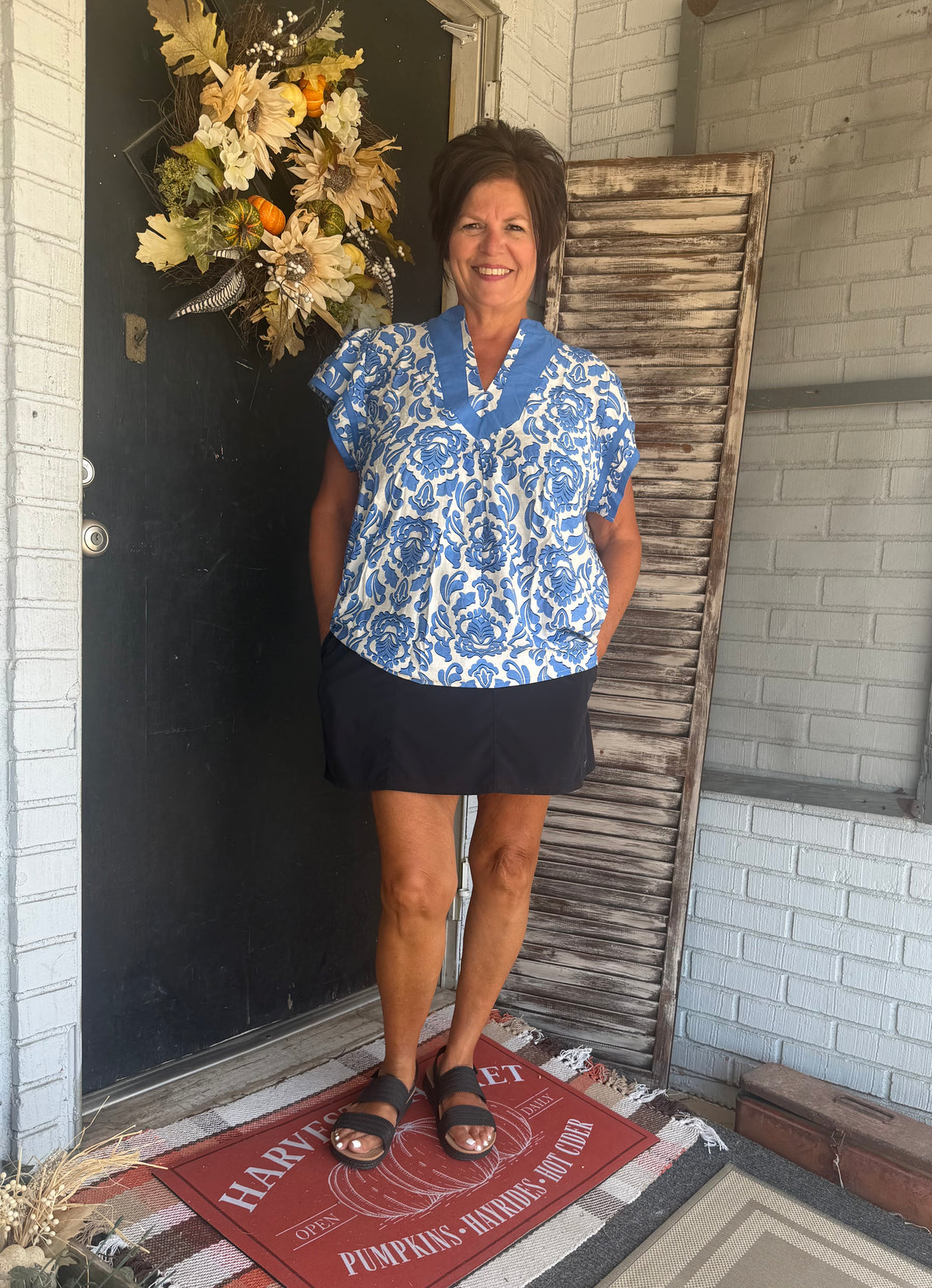 Maren Floral Curvy Top