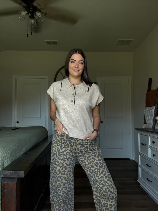 Mae Leopard Jeans