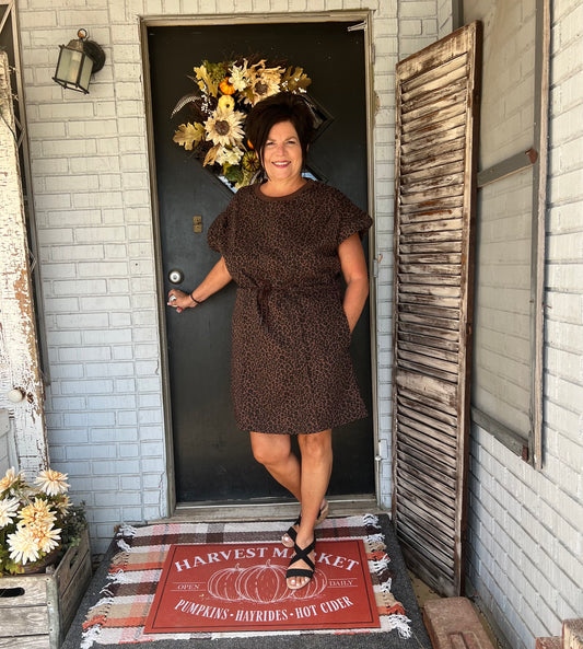 Curvy Leopard Knit Dress