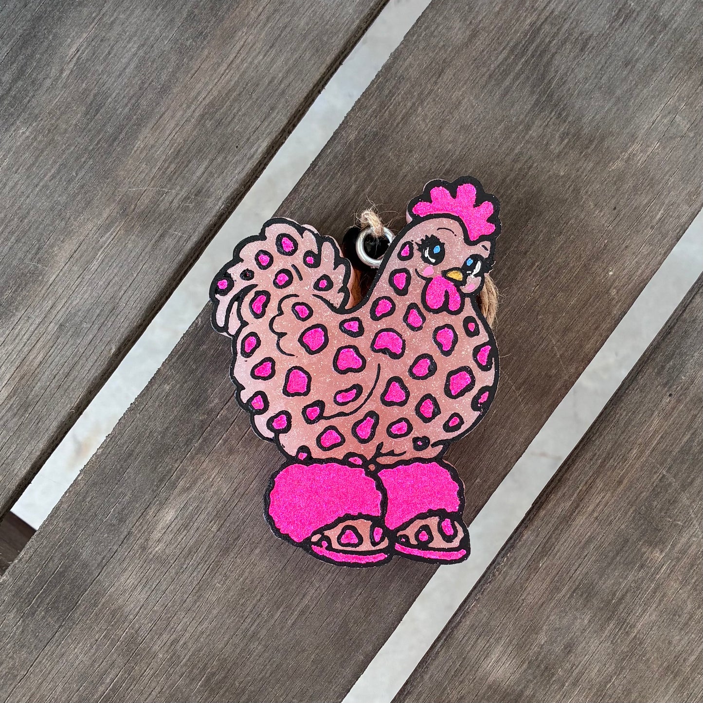 Pink Cheetah Print Chicken