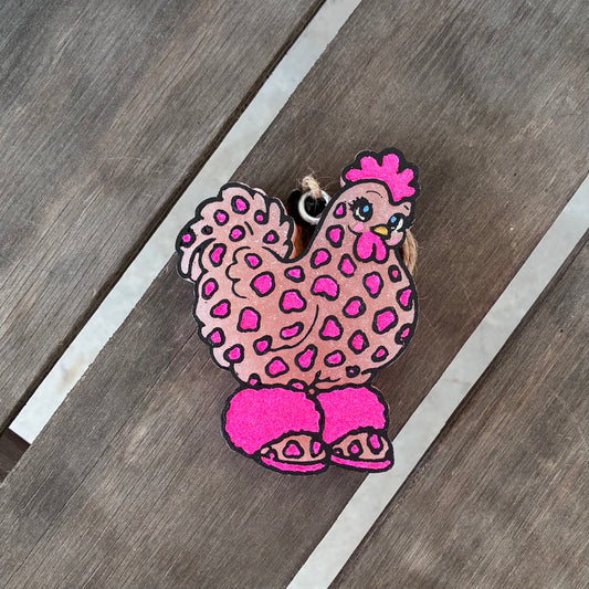 Pink Cheetah Print Chicken