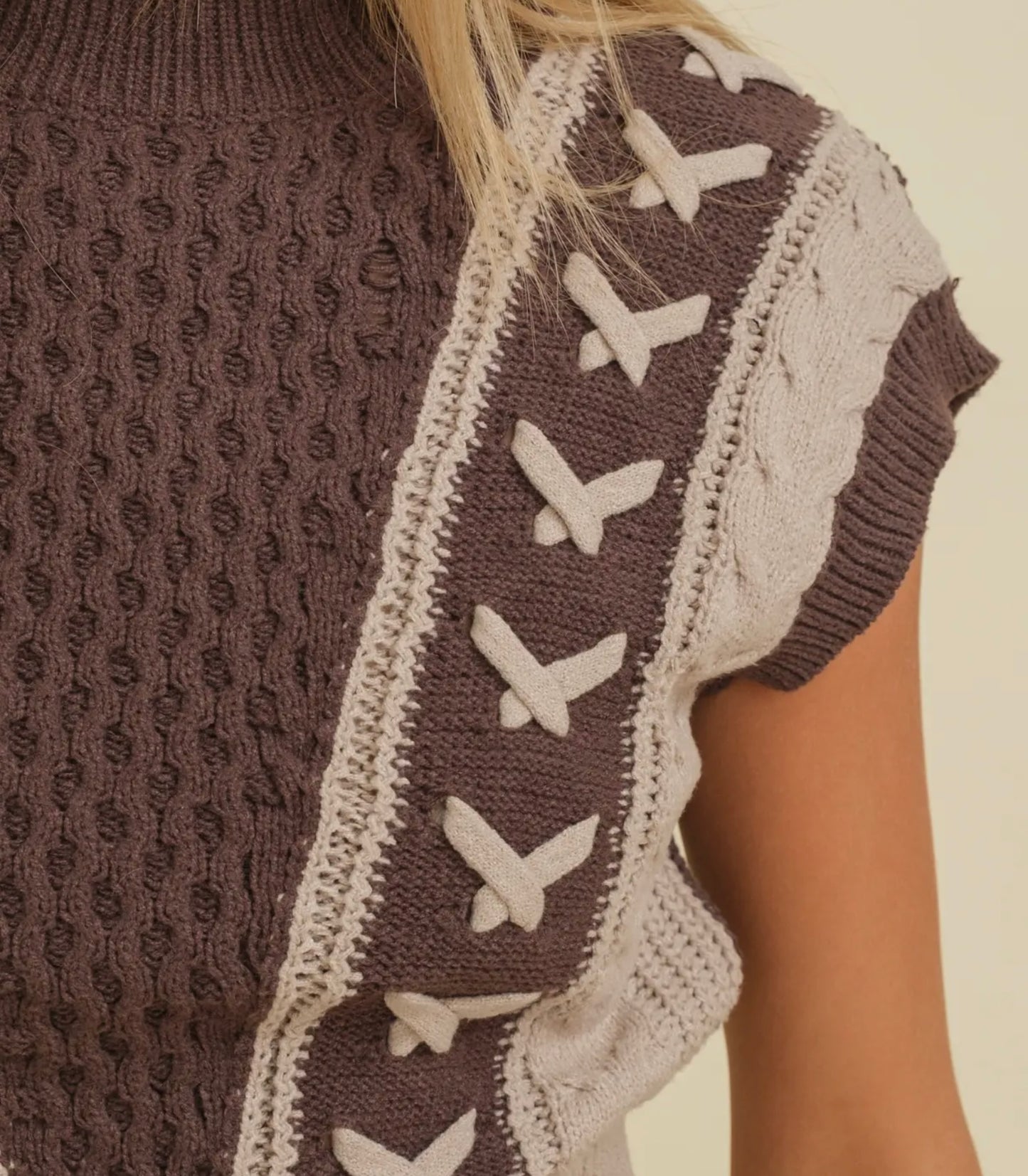 Willow Knit Crop Sweater Vest