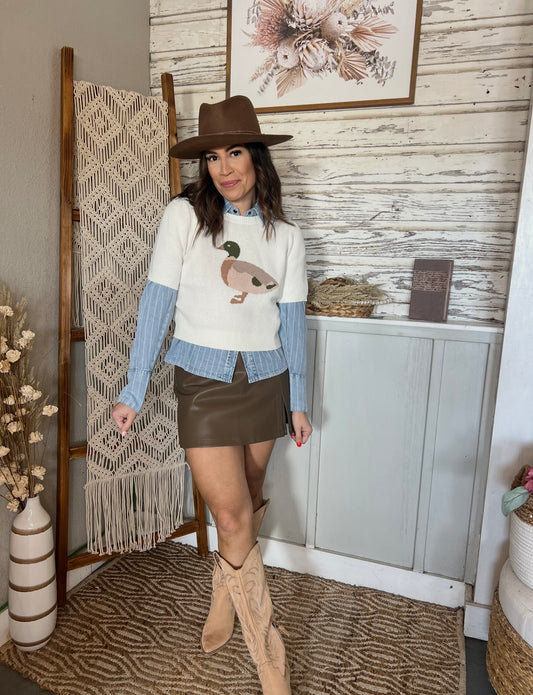 Cropped Ducky Sweater Top