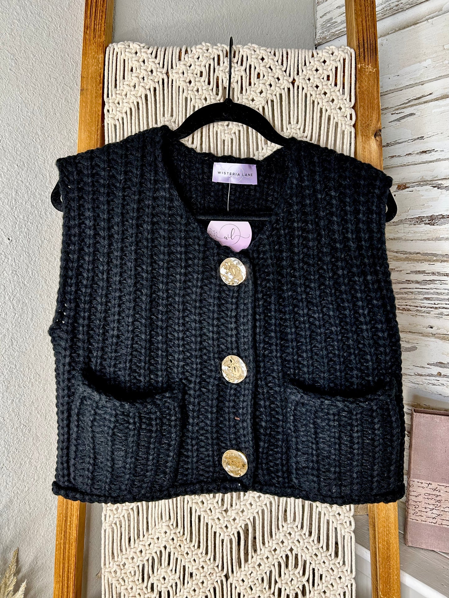 Lylah Chunky Knit Sweater Vest