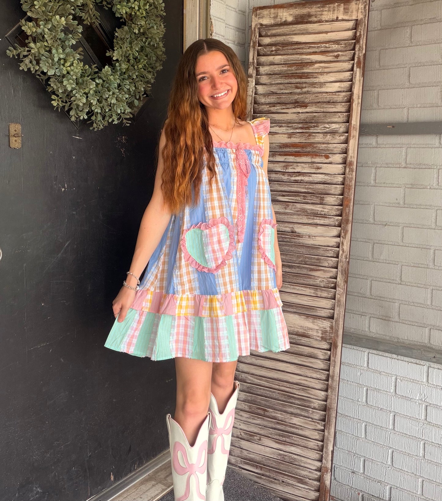 Paige Pastel Patchwork Dress