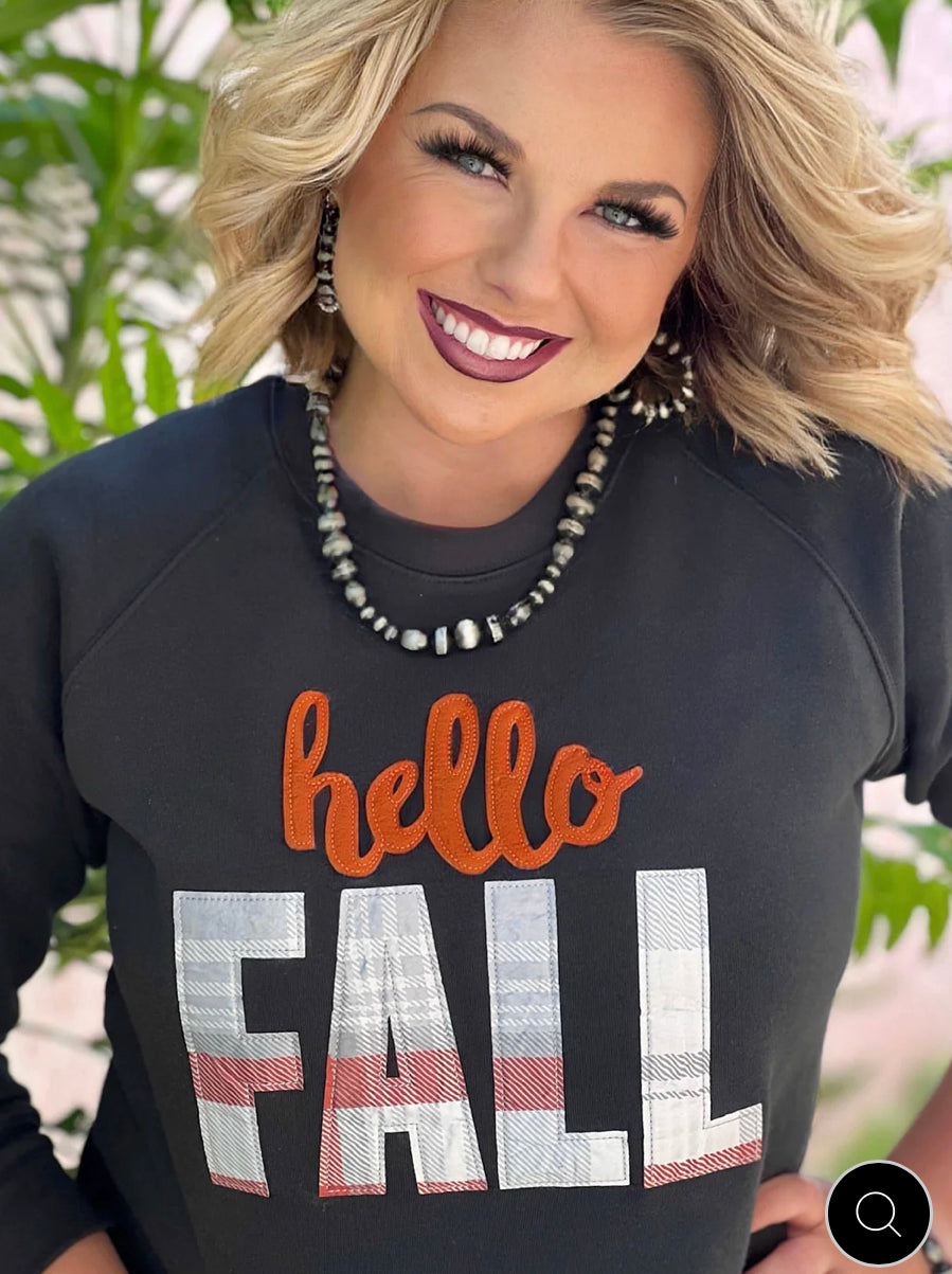 Hello Fall Applique Sweatshirt