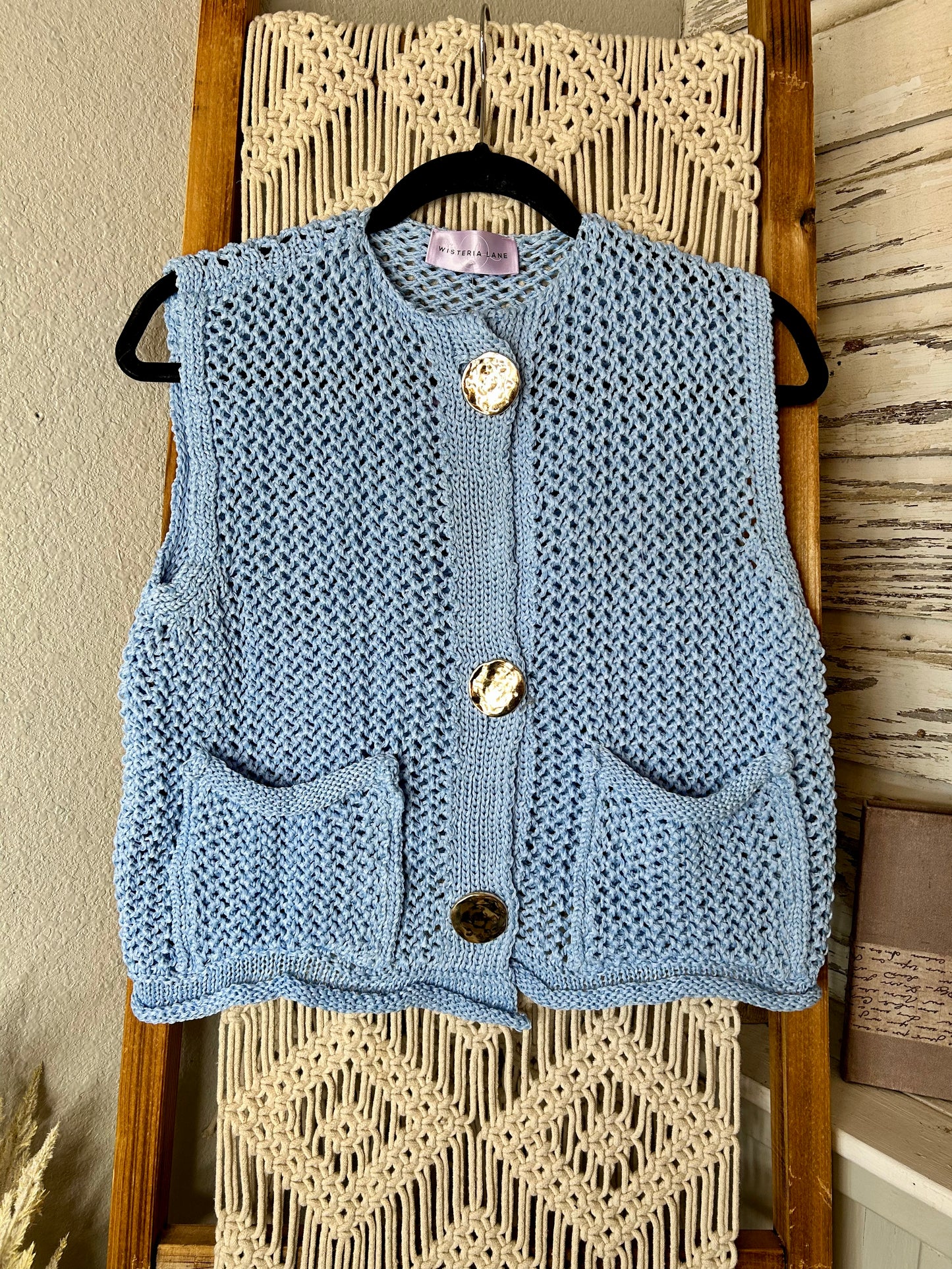 Paisley Knitted Sweater Vest