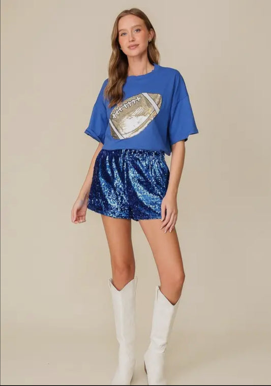 High Waisted Sequin Shorts