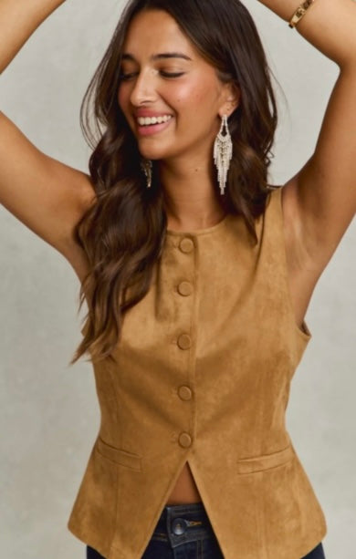 Let’s Get Western Suede Vest