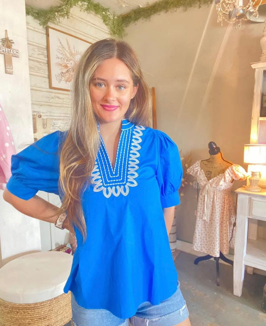 Lainey Embroidered Top