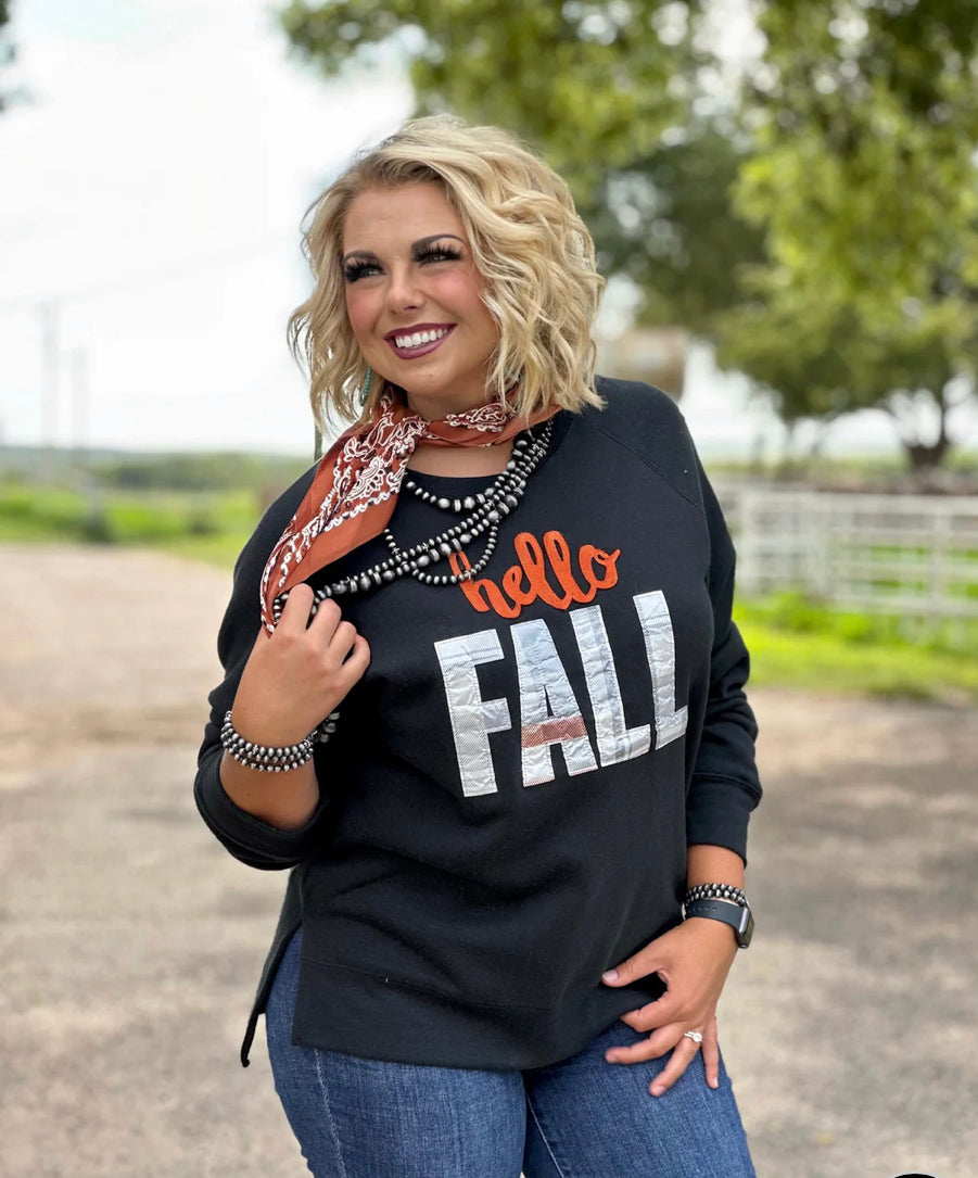 Hello Fall Applique Sweatshirt