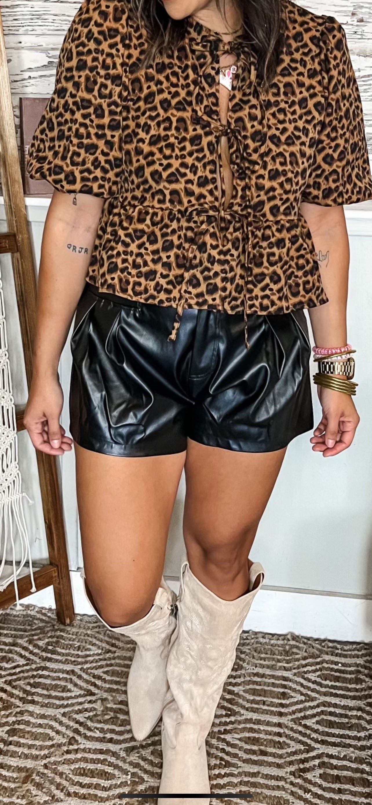 Amaryllis’s Leather Shorts