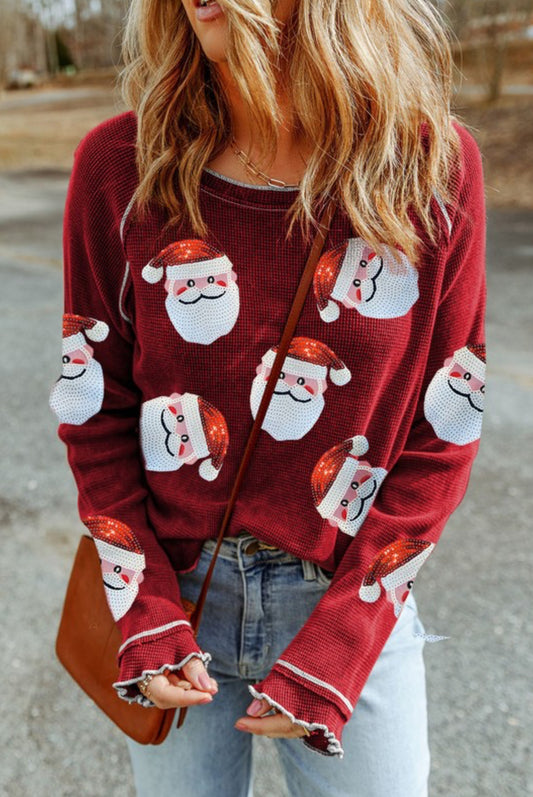 Sequin Santa Top