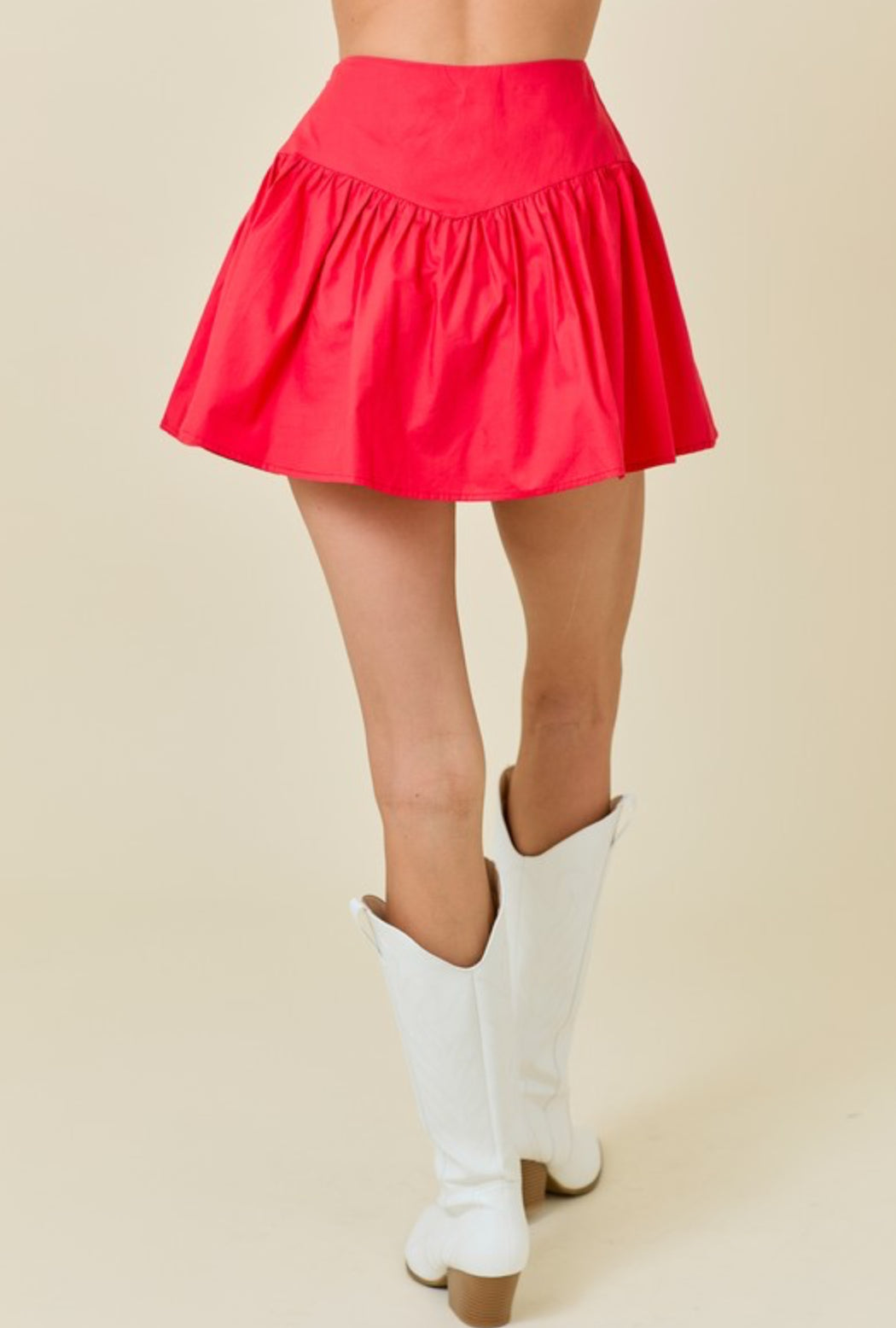 Pretty Heart Poplin Skort