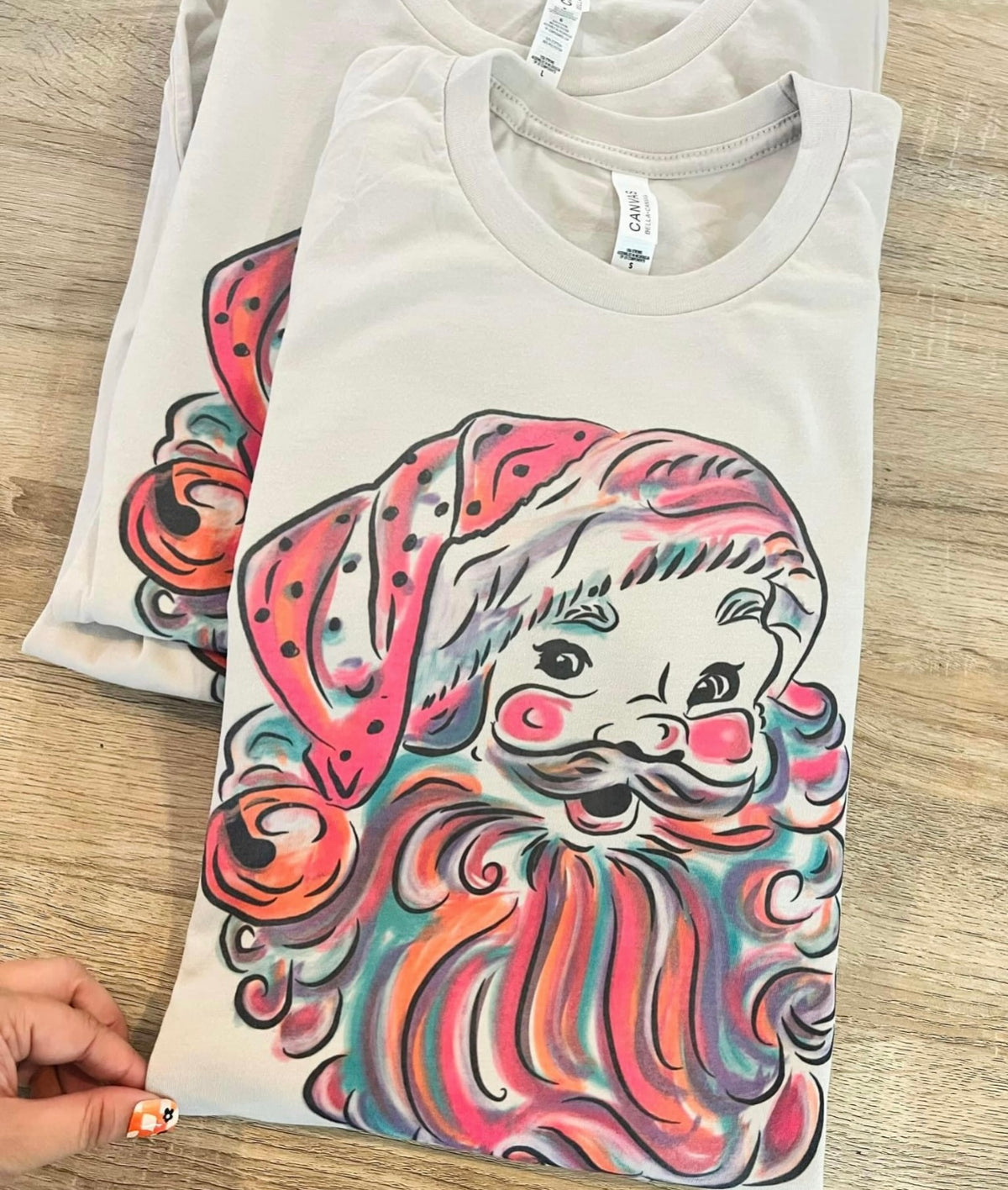 Colorful Santa Tee