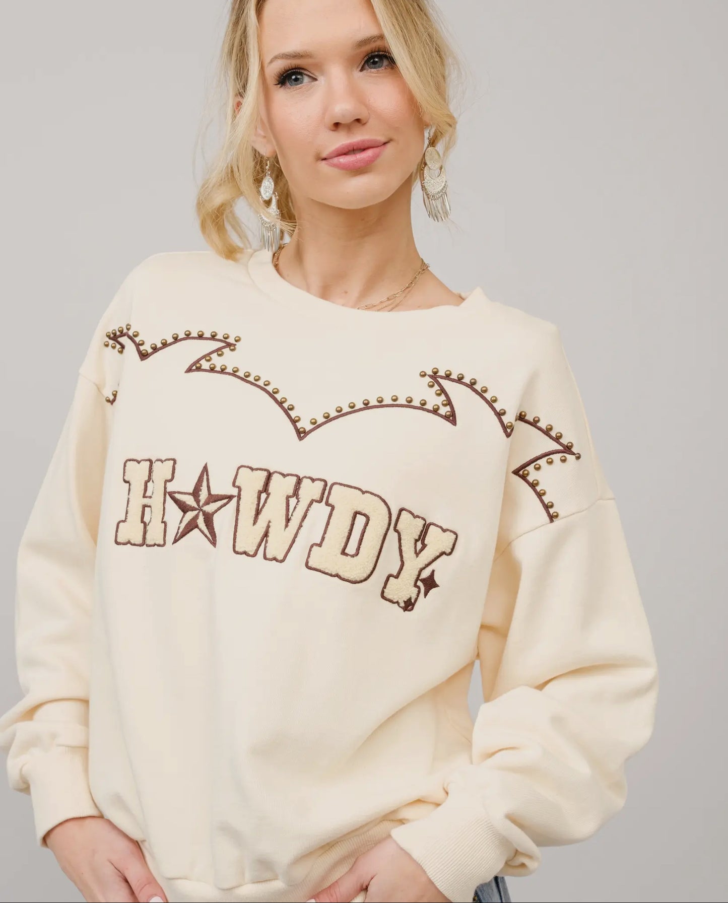 Howdy Studded Sweatshirt