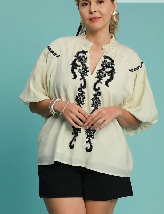 Hannah Embroidered Top