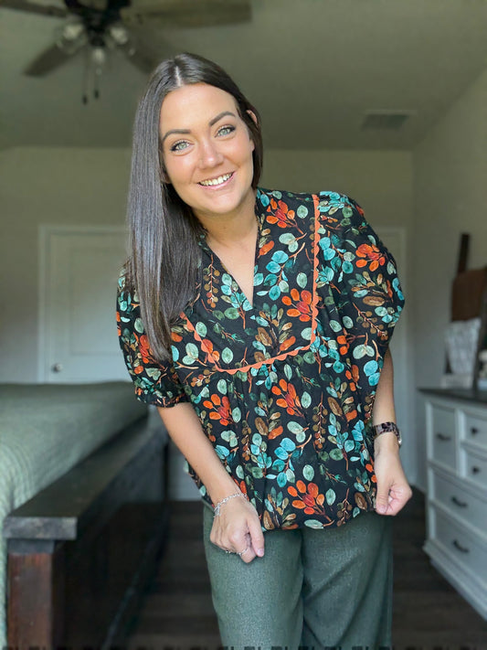 Lacey Botanical Top