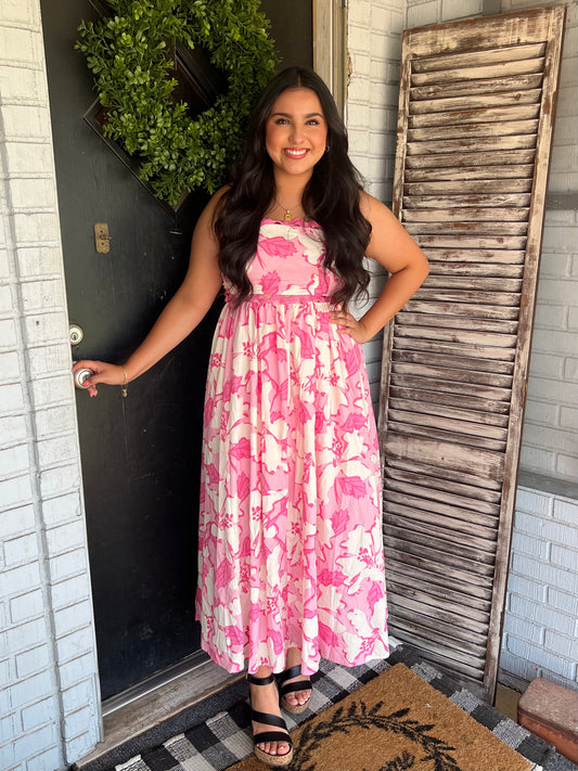 Poppy’s Pink Floral Maxi Dress