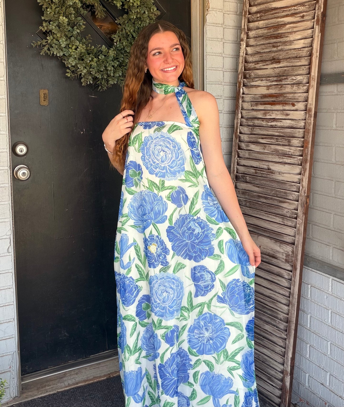 Eden Blue Floral Dress