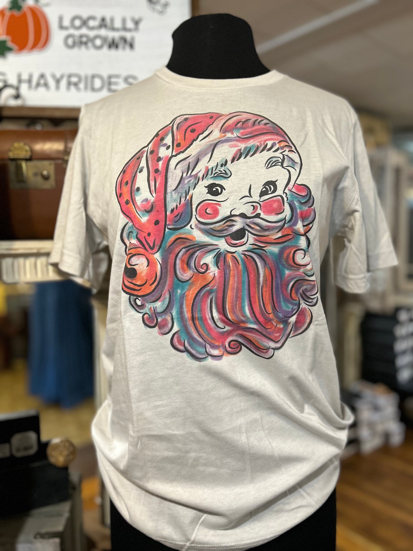 Colorful Santa Tee