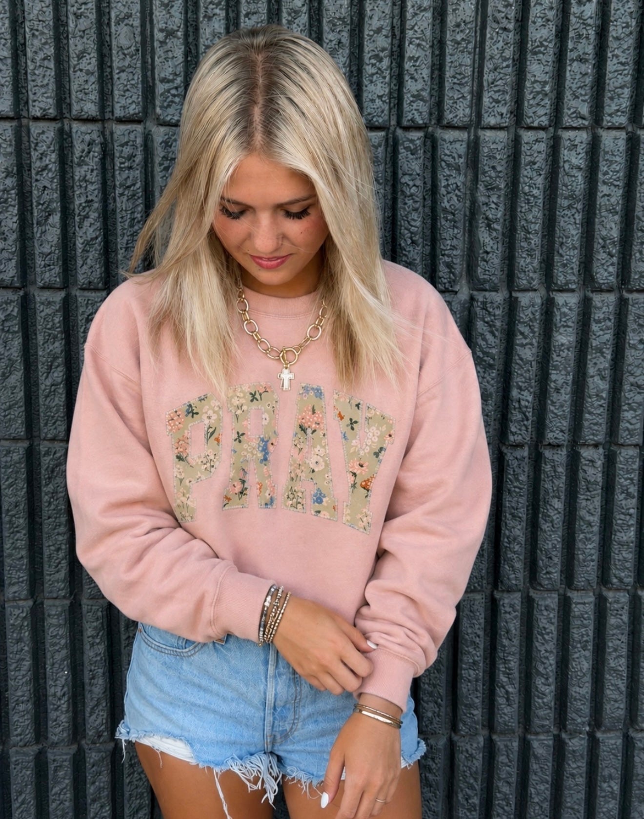 Pray Patchwork Sweatshirt