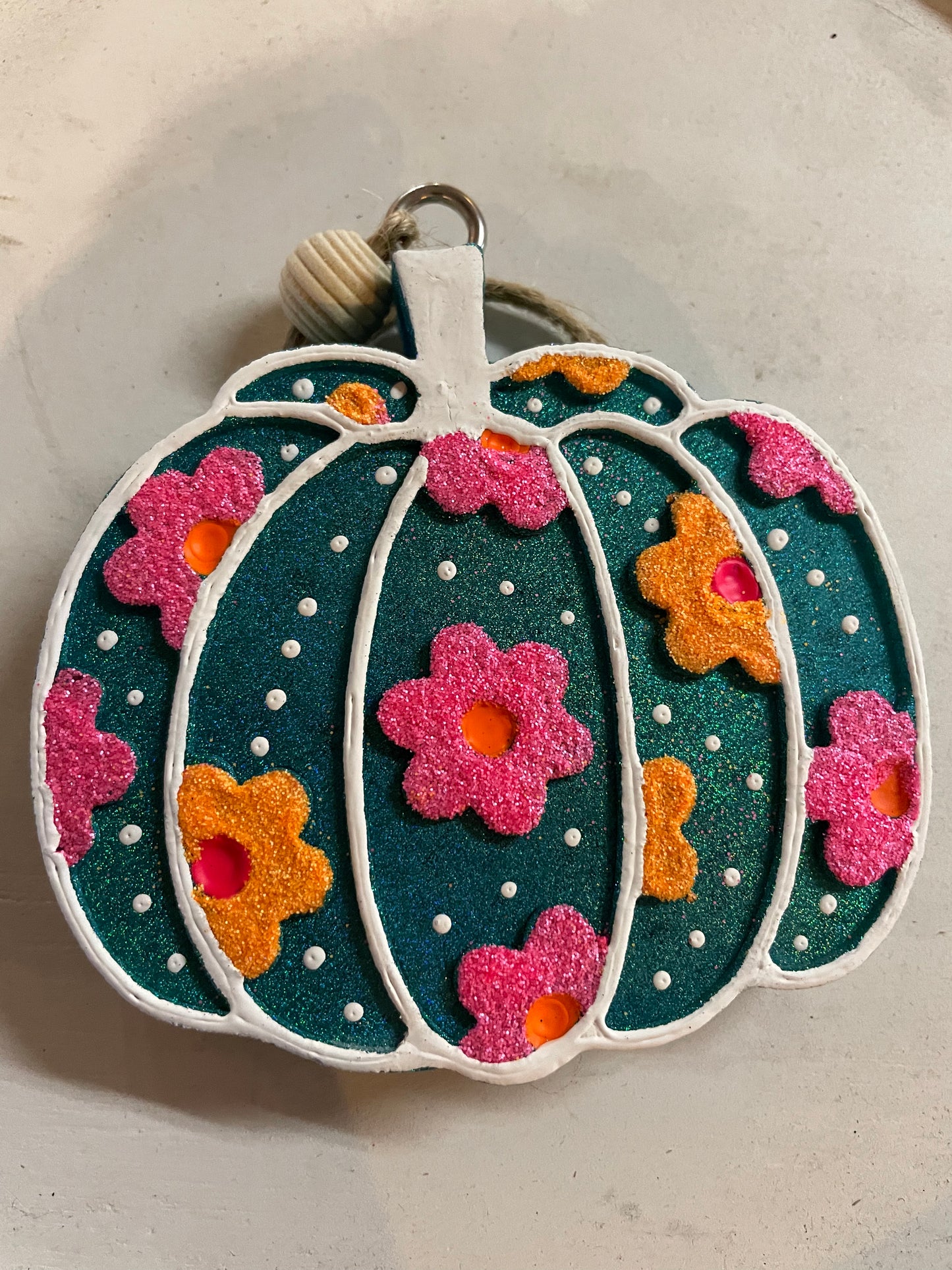 Floral Blue Pumpkin Freshie