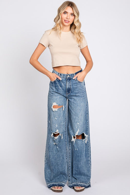 Rayn Destroyed Vintage High Rise Jeans