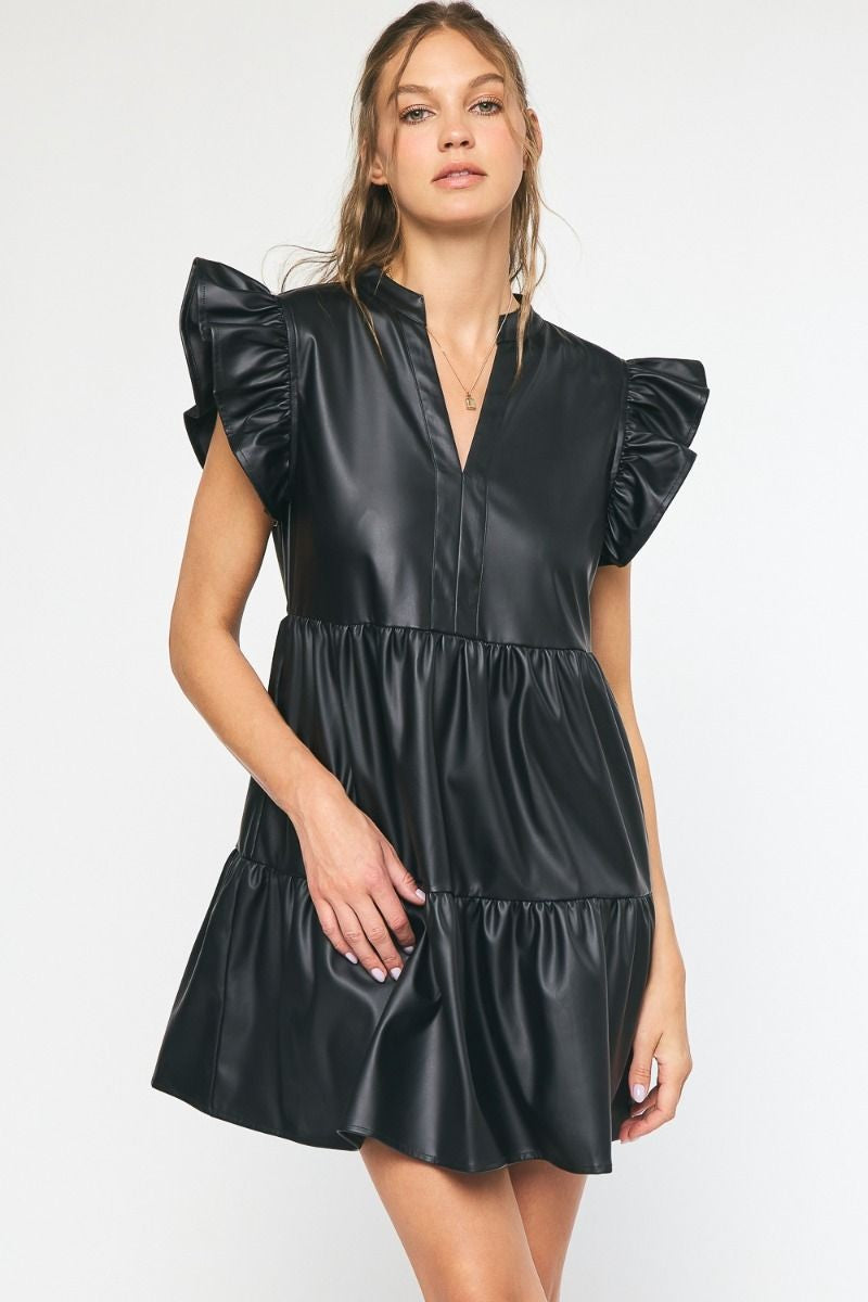 Taylor Leather Mini Dress